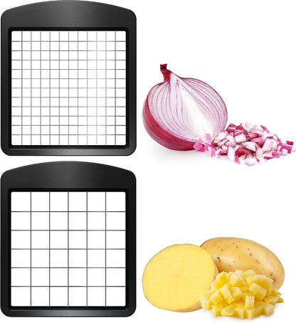 Blade Replacement Set For Select Vegetable Chopper Models | 2 pc Insert Set, Large Dicer for Potatoes & Apples, Small Dicer for Onions & Tomatoes, 3.9 x 4.4 inches
