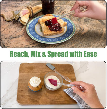 6-Piece Mini Spatula Set, Small Silicone Spatulas for Baking