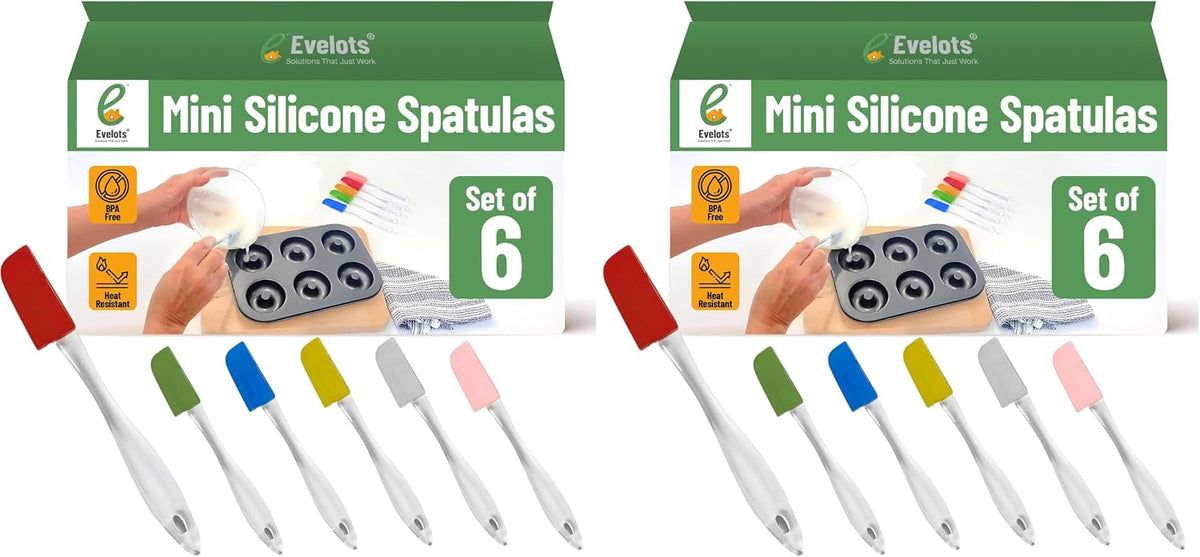 6-Piece Mini Spatula Set, Small Silicone Spatulas for Baking