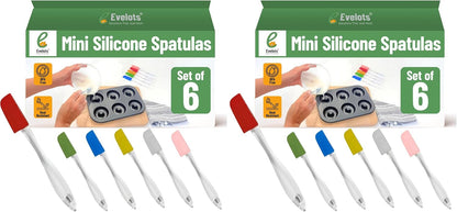 6-Piece Mini Spatula Set, Small Silicone Spatulas for Baking