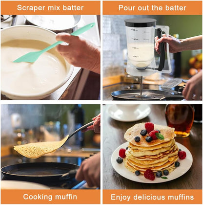 4 Cup Pancake Cupcake Batter Dispense with Measuring Label