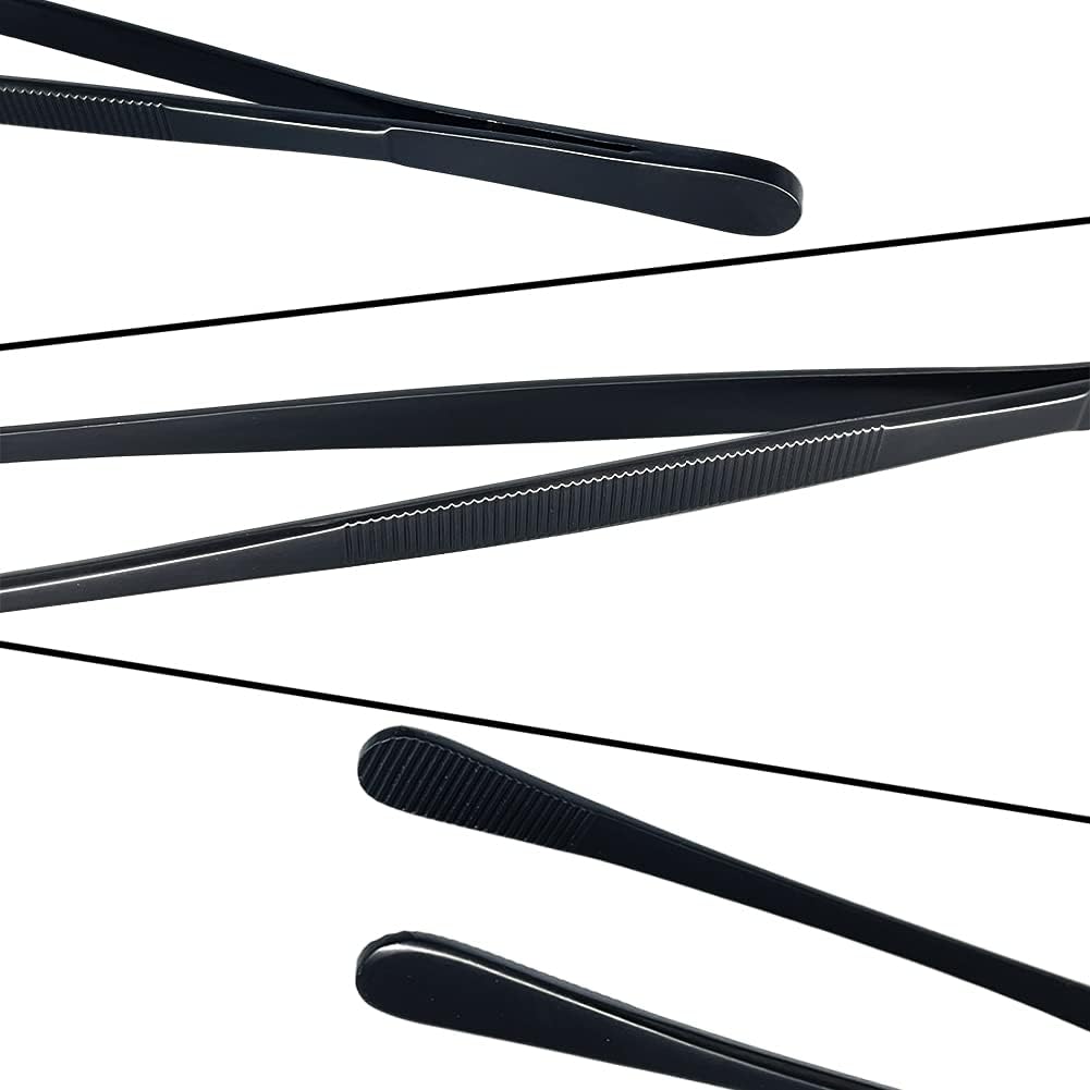 2 Pcs 12-Inch Fine Tweezer Tongs,Extra-Long Stainless Steel Tweezers Tongs