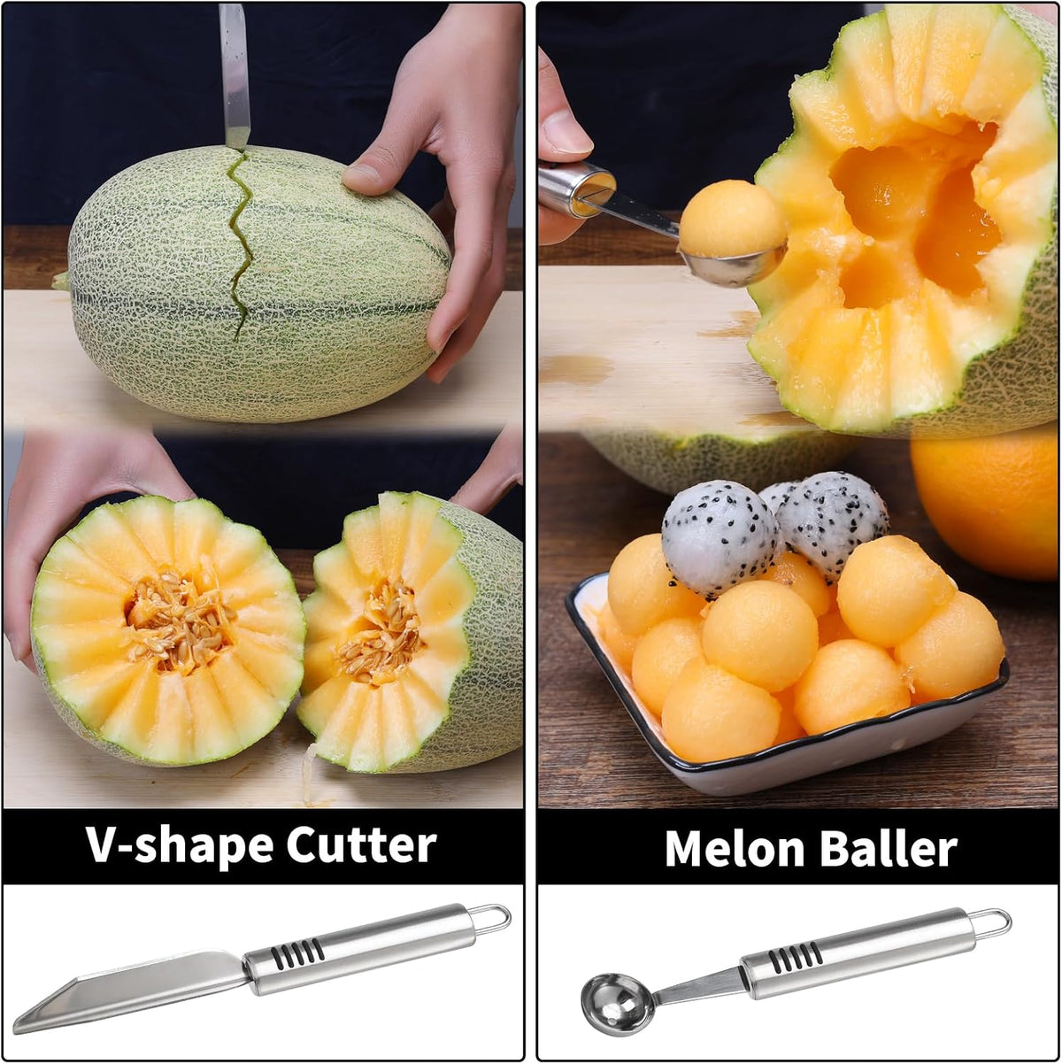 6Pcs Stainless Steel Fruit Carving Knife Set,Fruit&Vegetable Tool