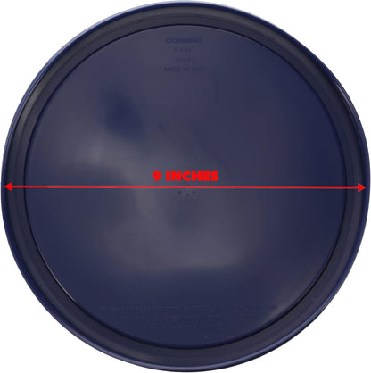 7403-PC (10-Cup) Blue Sculpted Mixing Bowl Lid (2-Pack) - Made in USA