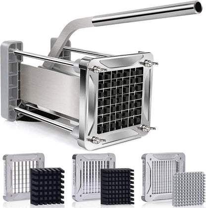 Pro French Fry Cutter for Potatoes with 1/4-1/2-3/8 Inch Blades