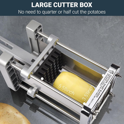 Pro French Fry Cutter for Potatoes with 1/4-1/2-3/8 Inch Blades
