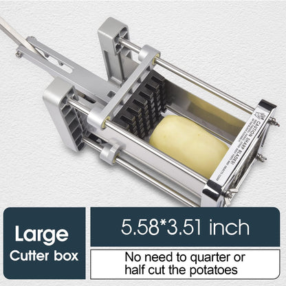 Pro French Fry Cutter for Potatoes with 1/4-1/2-3/8 Inch Blades