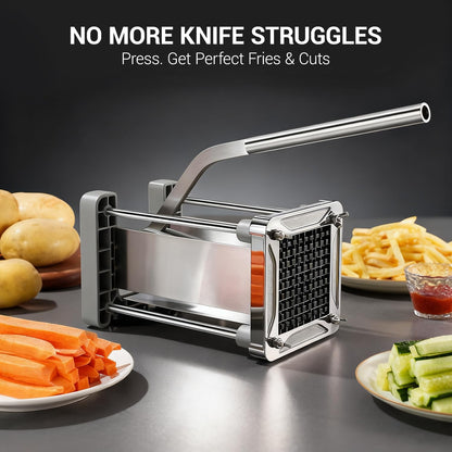 Pro French Fry Cutter for Potatoes with 1/4-1/2-3/8 Inch Blades