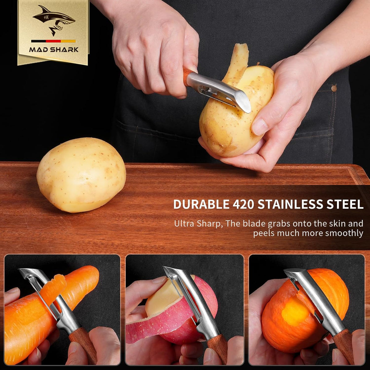 Ultra Sharp Potato Peelers for Kitchen Vegetable Peeler