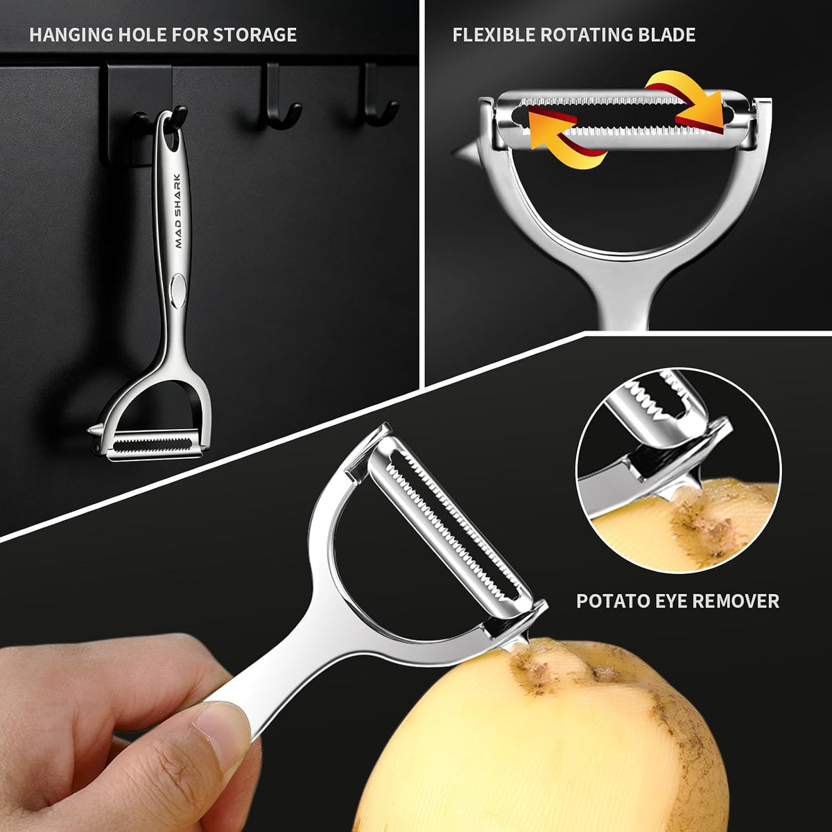 Ultra Sharp Potato Peelers for Kitchen Vegetable Peeler