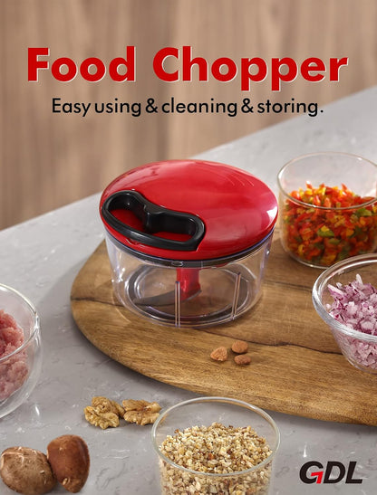 Food Chopper, Vegetable Chopper, Pull String Onion Chopper Dicer, 800ML
