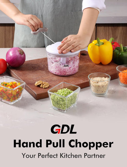 Food Chopper, Vegetable Chopper, Pull String Onion Chopper Dicer, 800ML