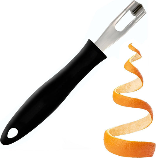 Professional Channel Knife & Citrus Zester - Stainless Steel Garnishing Tool for Lemon, Orange, Lime - Ergonomic Handle, Ultra-Sharp Blades (Dishwasher Safe)
