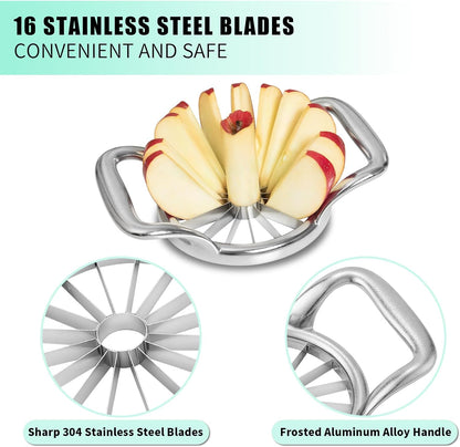 5.5 Inch Extra Large 16-Slice Apple Corer, Heavy Duty Divider Wedger Cutter