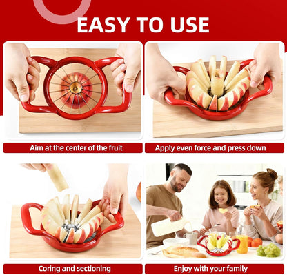 5.5 Inch Extra Large 16-Slice Apple Corer, Heavy Duty Divider Wedger Cutter