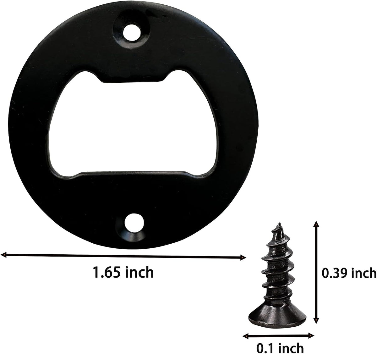 Bottle Opener Insert - Stainless Steel Inserts Kit with Screws Screwdriver for DIY Resin Mould Kit Hardware Parts Supply（black)