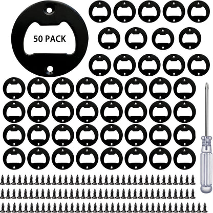 Bottle Opener Insert - Stainless Steel Inserts Kit with Screws Screwdriver for DIY Resin Mould Kit Hardware Parts Supply（black)
