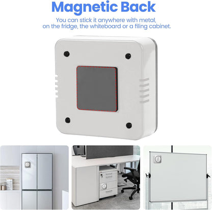 Kitchen Timers for Cooking, Chef Cooking Timer Clock with Loud Alarm - 100% Mechanical Desk Timer - No Batteries Required - Magnetic Backing, Exquisite Stainless Steel Body - Countdown Reminder