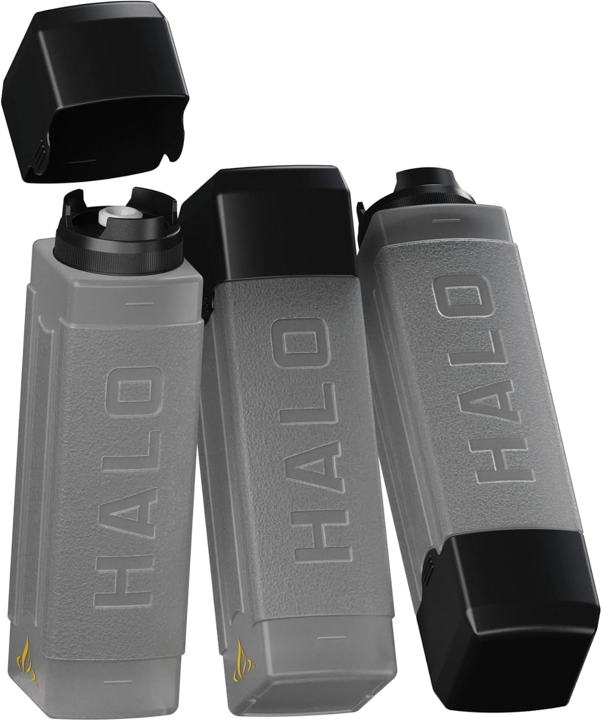 HALO Squeeze Bottles (3-Pack) | 27oz. | Square | Leak-Proof | Pressure-Release Valve | Ideal for Oils, Sauces, Dressings, Syrups | HZ-3027