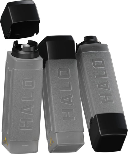 HALO Squeeze Bottles (3-Pack) | 27oz. | Square | Leak-Proof | Pressure-Release Valve | Ideal for Oils, Sauces, Dressings, Syrups | HZ-3027