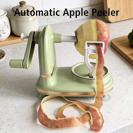Apple Peeler, Slicer & Corer Set – 8 Wedges Efficient Cutter, Sharp Stainless Steel Blades, Effortless Peeling & Coring for All Apples and Pears, Multifunctional Fruit Tool (light green)