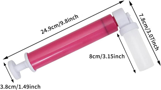 Manual Airbrush for Cakes Glitter Decorating Tools with 4 Spray Tubes,Airbrush Pump Coloring Spray Gun,for Cakes Cupcakes Cookies and Desserts aerografo para pasteleria(Pink)