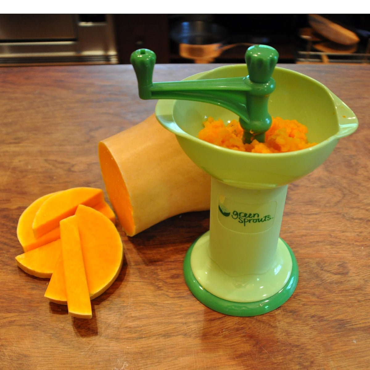 Fresh Baby Food Mill, Manual Puree Maker with Built-In Serving Bowl, Separates Seeds & Skins, No Batteries or Electricity Needed, Compact, Dishwasher Safe