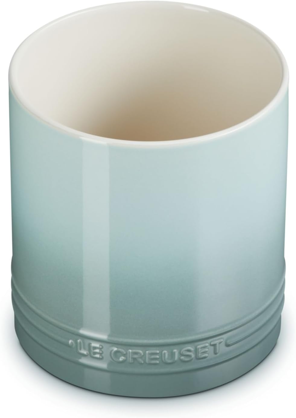 Stoneware Signature Straight Wall Utensil Crock, 1 qt., Sea Salt