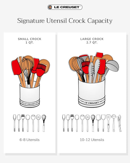 Stoneware Signature Straight Wall Utensil Crock, 1 qt., Sea Salt