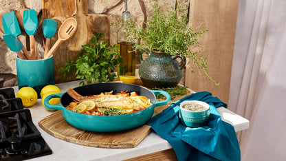 Stoneware Signature Straight Wall Utensil Crock, 1 qt., Sea Salt