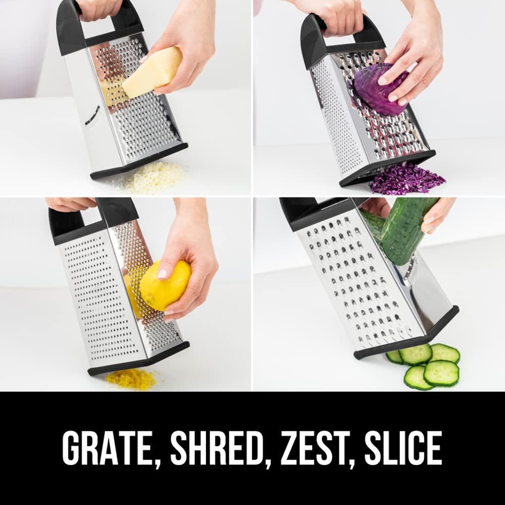 ® XL 4-Sided Stainless Steel BPA-Free Cheese Grater, Black