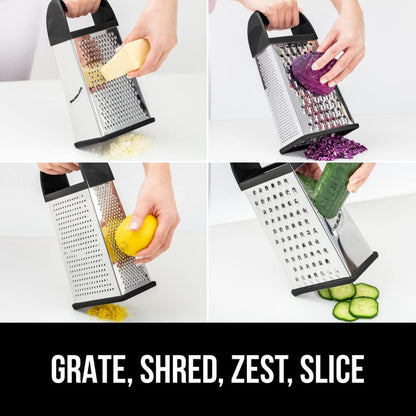 ® XL 4-Sided Stainless Steel BPA-Free Cheese Grater, Black