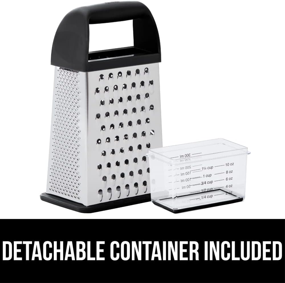 ® XL 4-Sided Stainless Steel BPA-Free Cheese Grater, Black