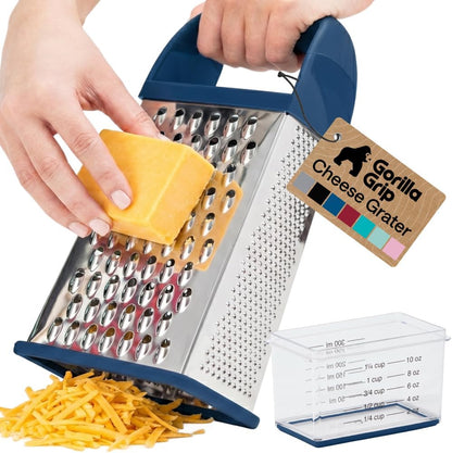 ® XL 4-Sided Stainless Steel BPA-Free Cheese Grater, Black