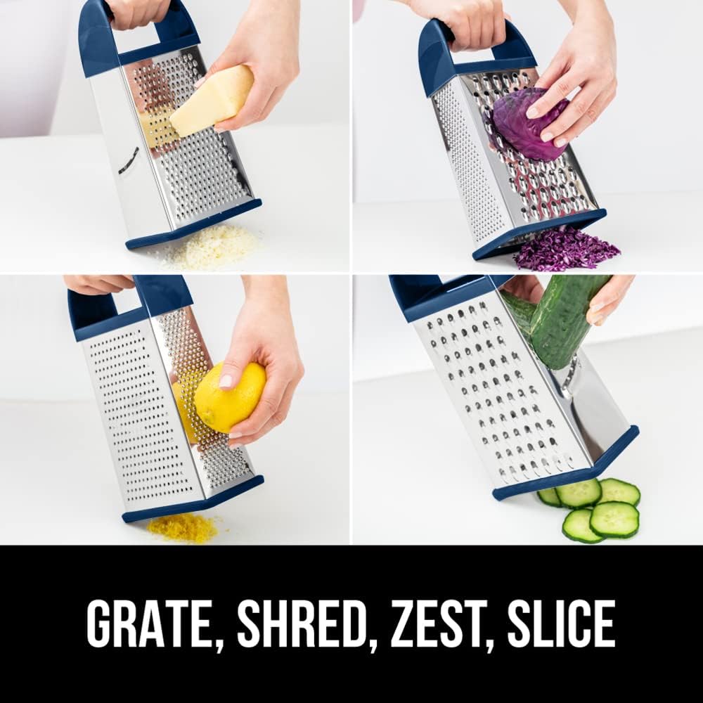 ® XL 4-Sided Stainless Steel BPA-Free Cheese Grater, Black