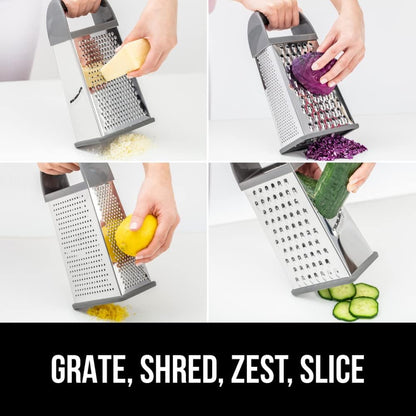 ® XL 4-Sided Stainless Steel BPA-Free Cheese Grater, Black