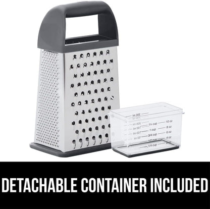 ® XL 4-Sided Stainless Steel BPA-Free Cheese Grater, Black