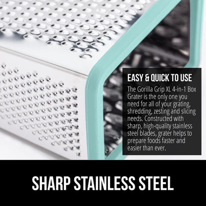 ® XL 4-Sided Stainless Steel BPA-Free Cheese Grater, Black
