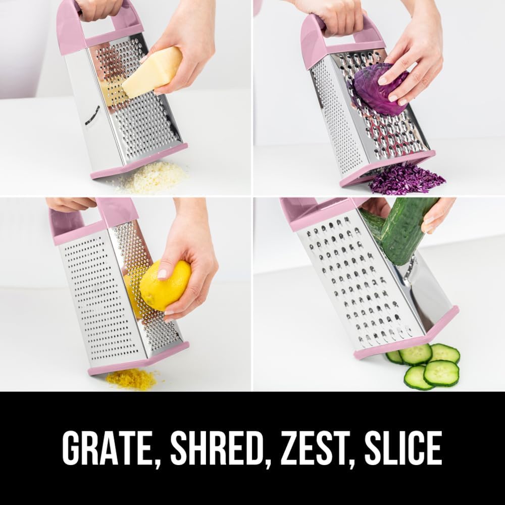 ® XL 4-Sided Stainless Steel BPA-Free Cheese Grater, Black