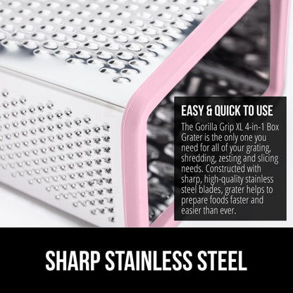 ® XL 4-Sided Stainless Steel BPA-Free Cheese Grater, Black