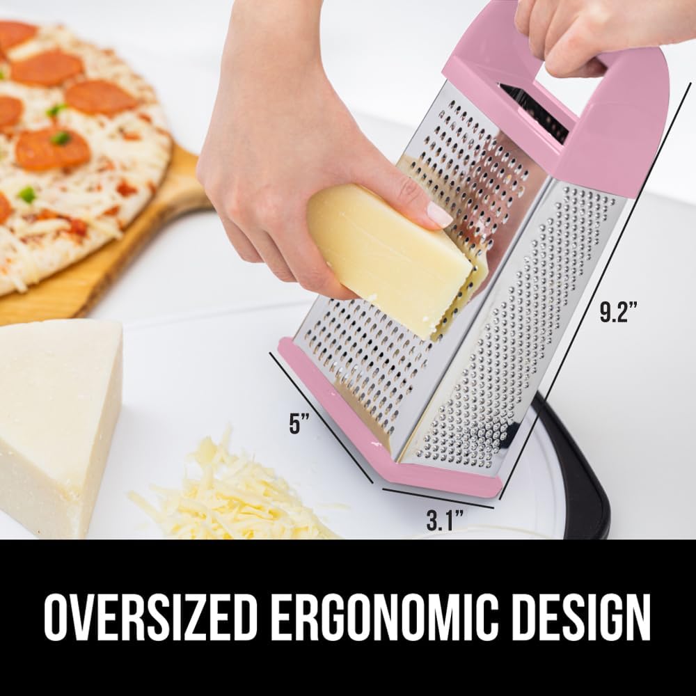 ® XL 4-Sided Stainless Steel BPA-Free Cheese Grater, Black