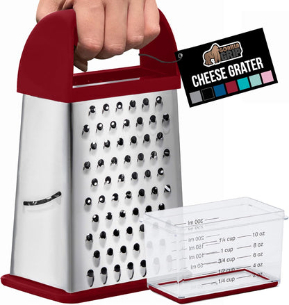 ® XL 4-Sided Stainless Steel BPA-Free Cheese Grater, Black