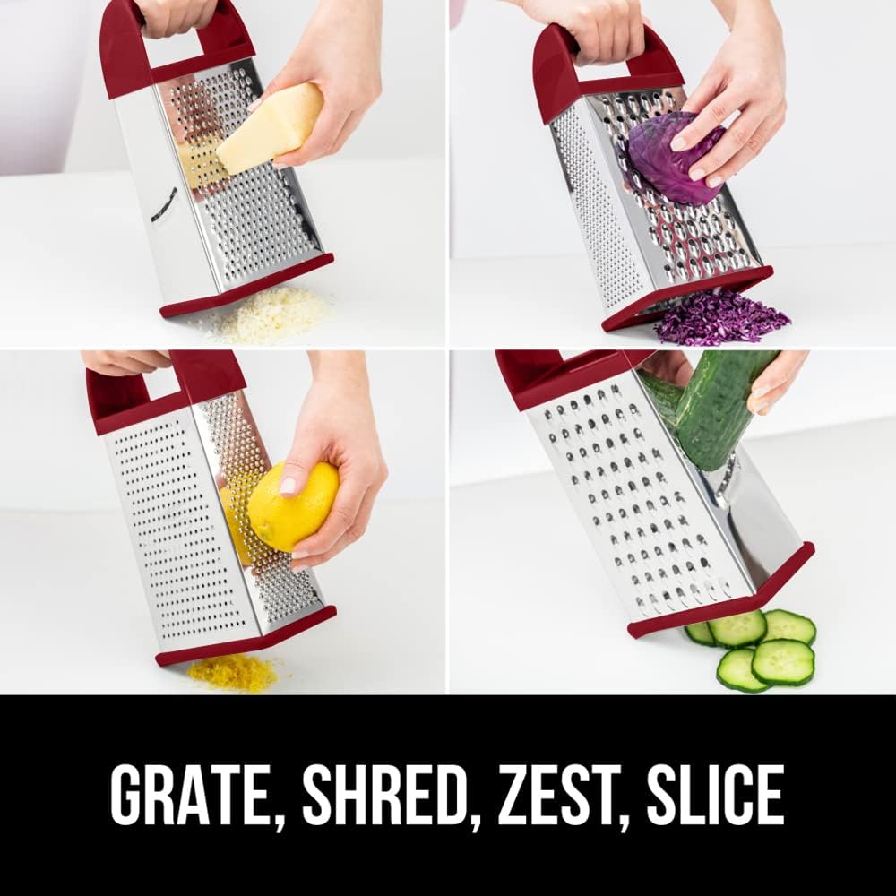 ® XL 4-Sided Stainless Steel BPA-Free Cheese Grater, Black