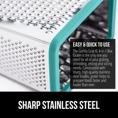 ® XL 4-Sided Stainless Steel BPA-Free Cheese Grater, Black