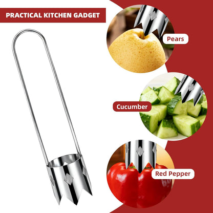 2 Pcs Fruits and Vegetables Corer, Stainless Steel Core Remover Tool