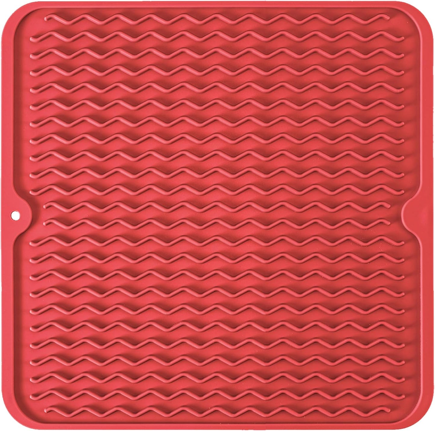 Large 17" x 14" Silicone Dish Drying Mat for Kitchen Counter, Easy clean, Quick Dry, Heat-resistant Dish Drainer Mat for Sink,Refrigerator or Drawer liner (Food Grade Silicone-Black)