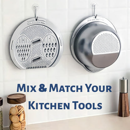 DOPMEP Rice Washer Strainer Bowl Stainless Steel Colander with Side Drainer | Ideal for Soaking, Washing, Cleaning, and Rinsing Rice, Fruits, Vegetables & Beans, Versatile Kitchen Tool