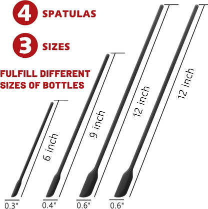 Silicone Spatula Set of 5 - Seamless One-Pieces Design, Non-Stick Rubber Spatulas Kitchen Scraper Flexible for Easy Baking, Cooking, Scraping & Mixing, Heat Resistant & Dishwasher Safe