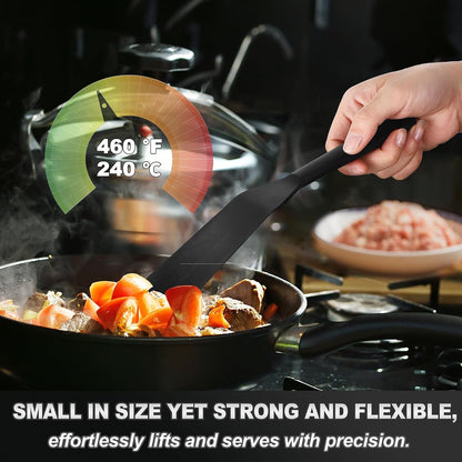 Silicone Spatula Set of 5 - Seamless One-Pieces Design, Non-Stick Rubber Spatulas Kitchen Scraper Flexible for Easy Baking, Cooking, Scraping & Mixing, Heat Resistant & Dishwasher Safe