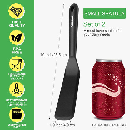Silicone Spatula Set of 5 - Seamless One-Pieces Design, Non-Stick Rubber Spatulas Kitchen Scraper Flexible for Easy Baking, Cooking, Scraping & Mixing, Heat Resistant & Dishwasher Safe